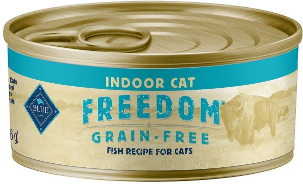 Blue Buffalo Freedom Indoor Adult Fish Recipe Grain-Free Canned Cat Food Fashion