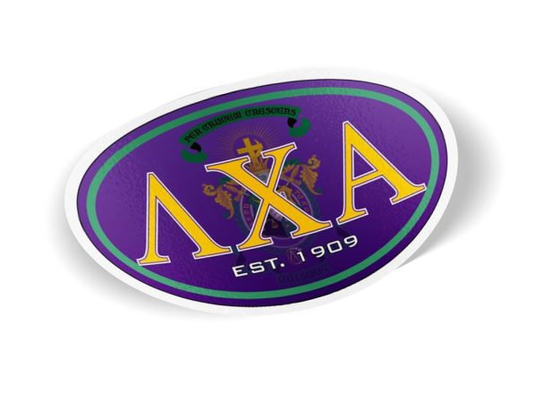 Lambda Chi Alpha Color Oval Decal Hot on Sale