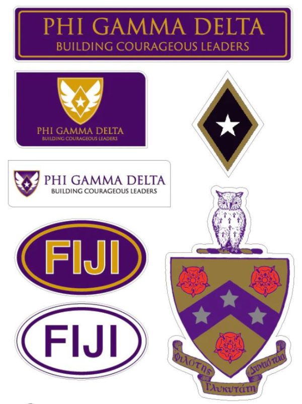 Fiji Fraternity - Phi Gamma Delta Sticker Sheet- Brand Focus For Sale