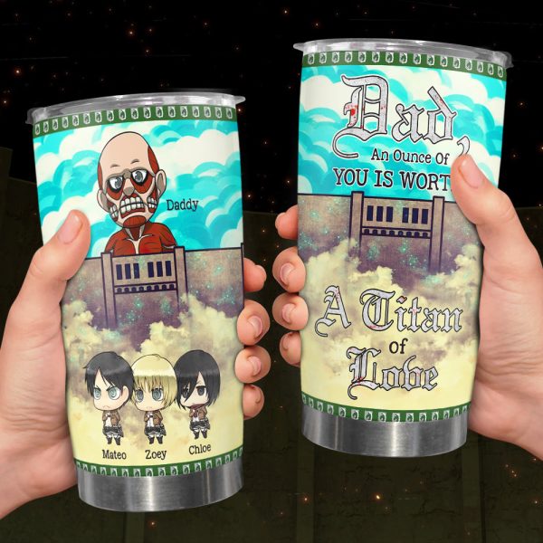 Dad An Ounce Of You Is Worth 01KADT121223 Personalized Tumbler, Gifts For Dad For Sale - Image 2